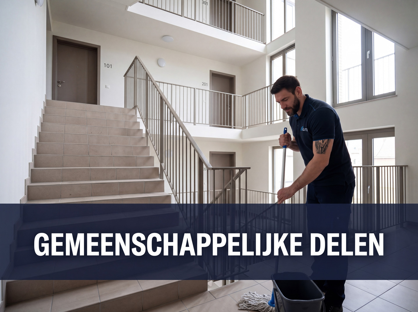 Gemeenschappelijke delen reinigen in appartementsgebouw door Elite Cleaning